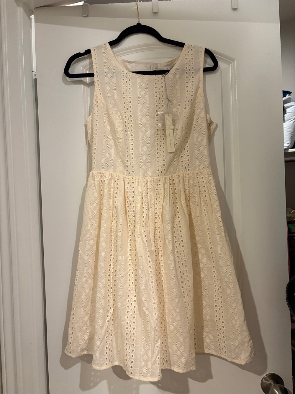 FREE in bundle LC Lauren Conrad  Pristine Eyelet Fit & Flare Dress  NWT 8